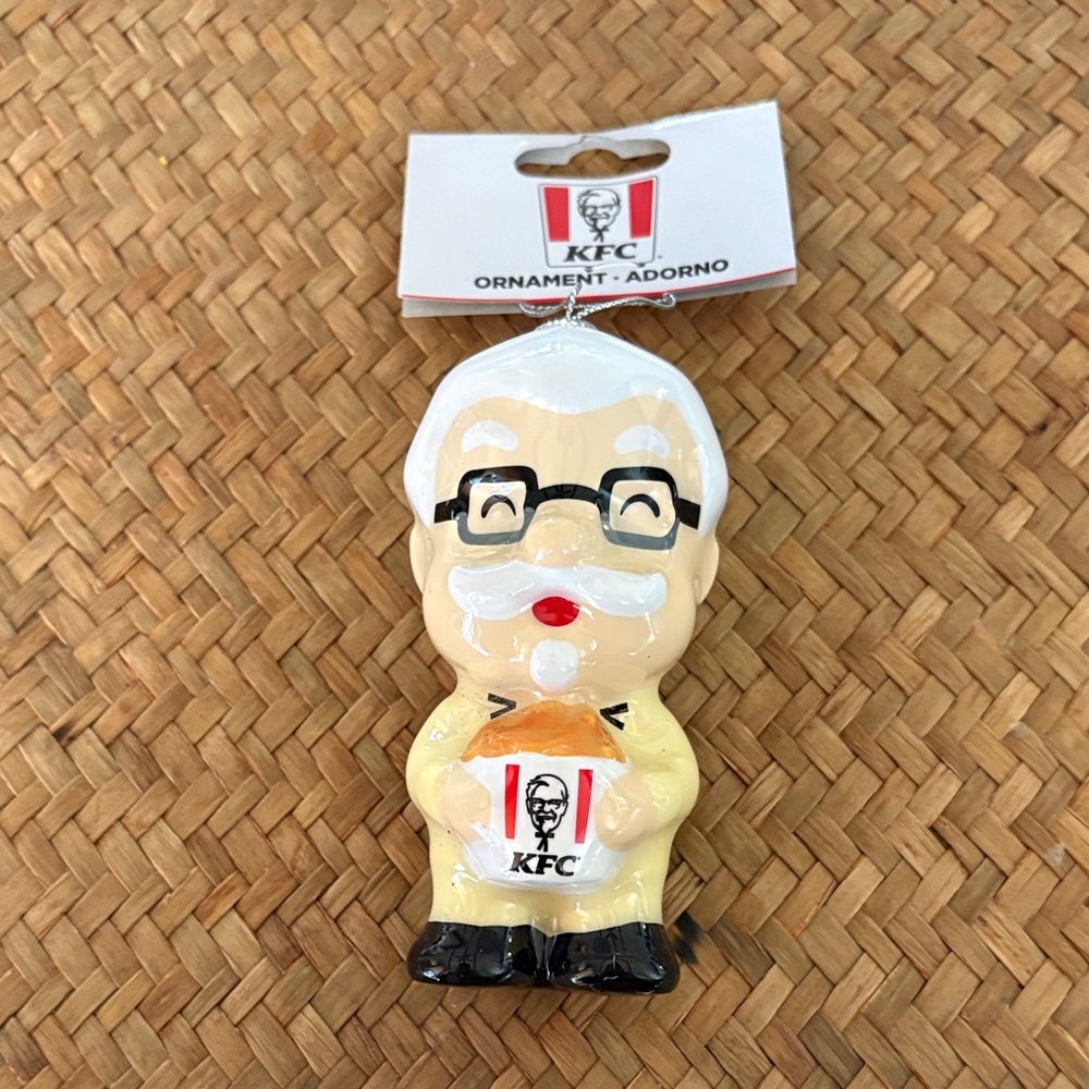 Colonel Sanders Holiday Ornament - White and Red